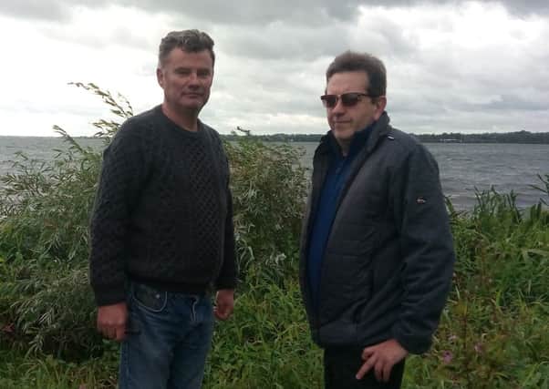 Thomas McElhone pictured left, and Damian McElhone at Traad Point