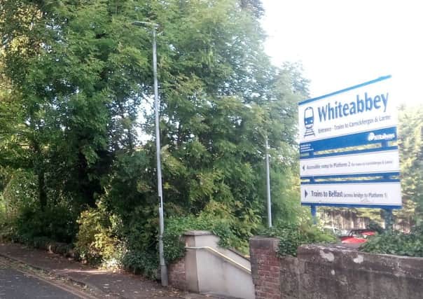 A tree has fallen close to Whiteabbey halt.