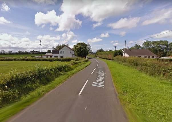 The teenager was shot in the Moneycannon Road area of Ballymoney. Pic by Google