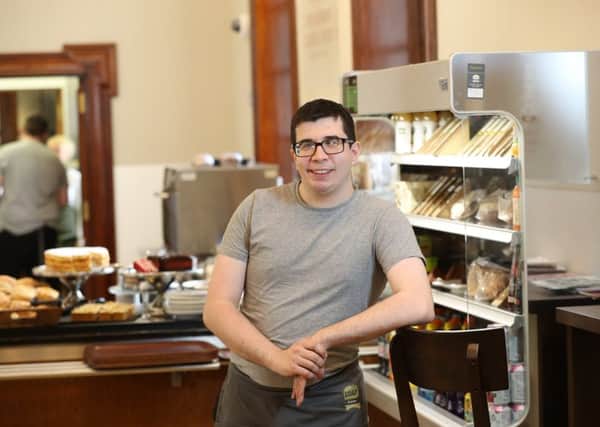 Now Group participant Daniel Purse is pictured on placement at Nows social enterprise cafÃ©, The Bobbin in Belfast City Hall. Daniel has recently got a job in the restaurant Neills Hill.
