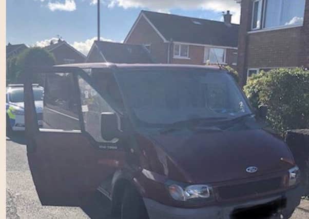 The van was seized in Newtownabbey.