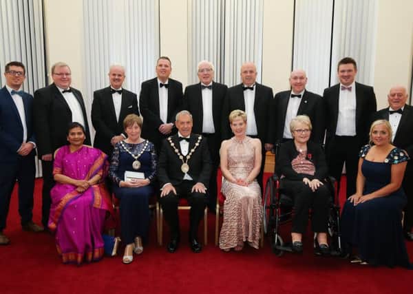 Guests at the Inaugural Dinner of the Mayor of Lisburn & Castlereagh City Council Uel Mackin at La Mon House Hotel. Photo by Kelvin Boyes / Press Eye.