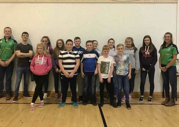 New members who attended the first club meeting with club leader Michael Patterson and club secretary Rachel Gillespie.