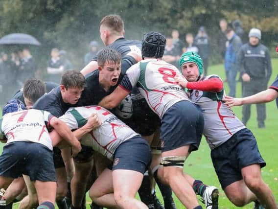 Action from Campbell College's win over Coleraine Grammar School on Saturday. Richard Owens - The Front Row Union