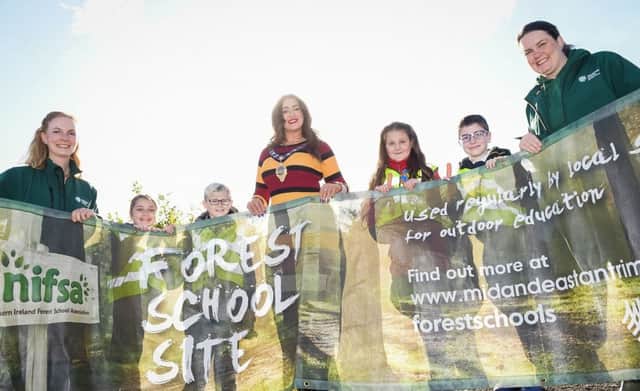 Mayor Cllr Lindsay Millar launching the Forest Schools Programme for 2019
