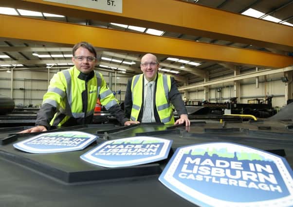 Launching the 2018 Made in Lisburn Castlereagh Showcase Event are Tim Monroe, Marketing Director at conveyor belt manufacturer Smiley Monroe and Chairman of Lisburn & Castlereagh City Council's Development Committee, Alderman William Leathem.  Made in Lisburn Castlereagh takes place Wednesday 24th October at Lagan Valley LeisurePlex from 10am to 3pm.  This free event is a great opportunity to see what is manufactured across the council area and to learn of the many jobs and apprenticeship opportunities.