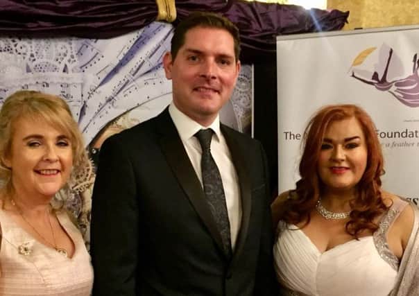 Catherine McBennett from the Niamh Louise Foundation, charity patron Malachi Cush and chair Anne Donaghy