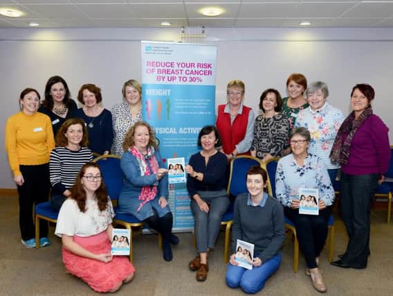 Some of the women from the Armagh, Banbridge and Craigavon areas who attended the latest health and wellbeing workshop organised by the Southern Health and Social Care Trust for women with a Family History of Breast Cancer. The Southern Trust is the only one in Northern Ireland to offer the health and wellbeing programme for women with a family history in addition to an annual state-of-the-art 3D digital mammogram.