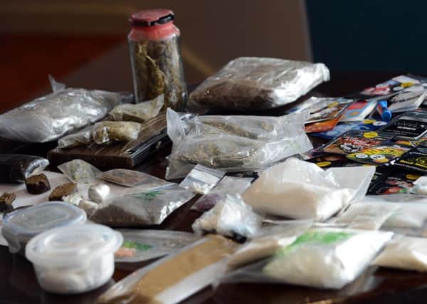 Seized drugs pictured at the launch of a previous police campaign. The availability of drugs was raised during the meeting.