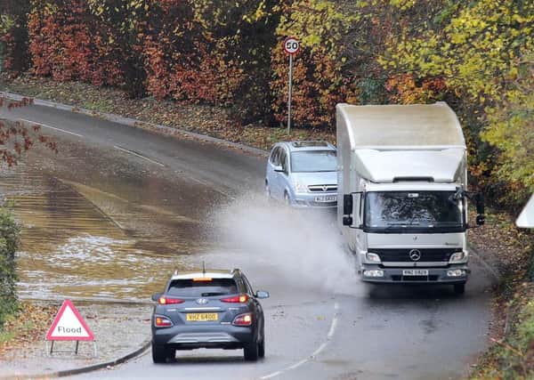 Flooding on the Hillhall Road near Lisburn on Wednesday after Northern Ireland seen heavy rain overnight. 

Picture by Jonathan Porter/PressEye