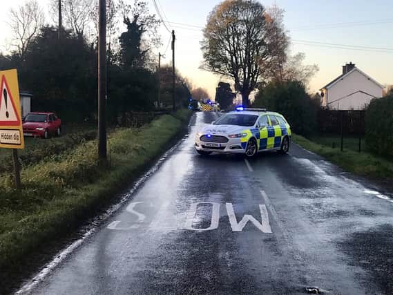 Emergency services at scene of accident near Magherafelt