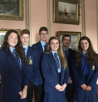Students from Loreto College who won the Movie/Performance award at the Northern Ireland Anti-Bullying Forum.