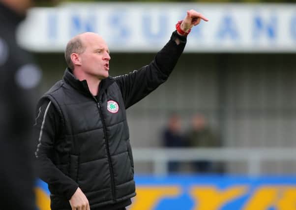 Cliftonville manager, Barry Gray.  Mandatory Credit Â©INPHO/Philip Magowan