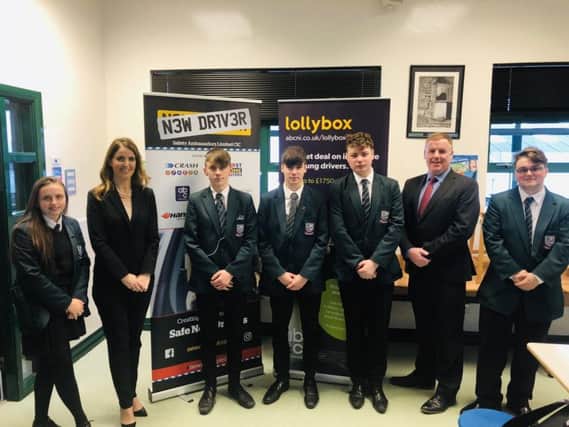 Students at New Bridge Integrated School, Loughbrickland have taken part in a safe motoring presentation, which aims to create a community of safe new drivers.
