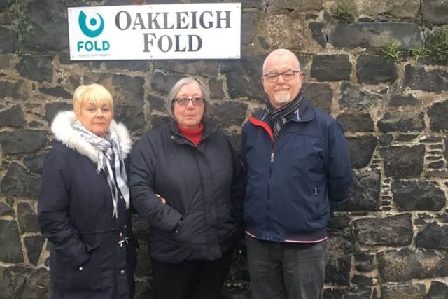 Angela Crossey and Margaret O Neill with Sinn Fein Cllr Liam Mackle
