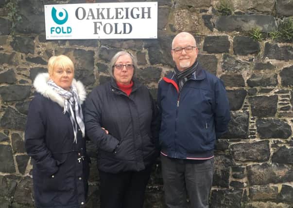 Angela Crossey and Margaret O Neill with Sinn Fein Cllr Liam Mackle