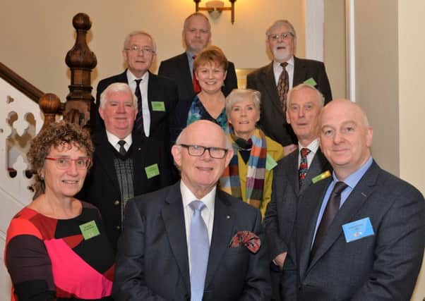 David Hunter (front right), CEO of AEL, with board members at the 20th anniversary celebrations in Larne Town Hall. INLT 48-008-PSB