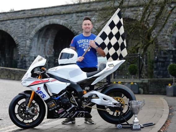 Randalstown man Gerard Kinghan with the IFS Yamaha R1M he will race in the 2019 Ulster Superbike Championship. Picture: Gavan Caldwell.