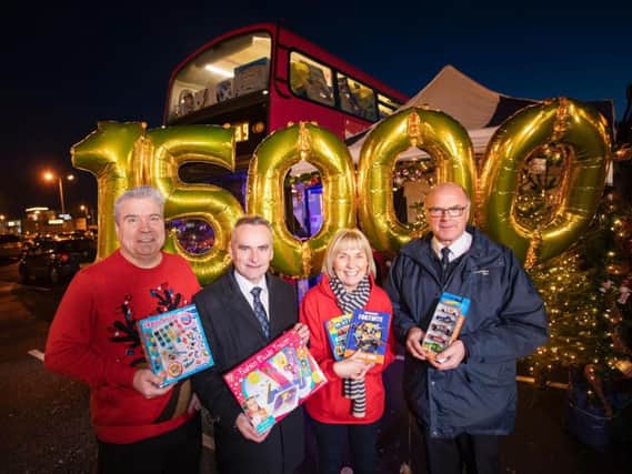 Johnny Hero, Presenter, U105, Chris Conway, Group Chief Executive, Translink, Pauline Brown, Regional Manager, St Vincent De Paul and Major Paul Kingscott, Divisional Leader, Salvation Army