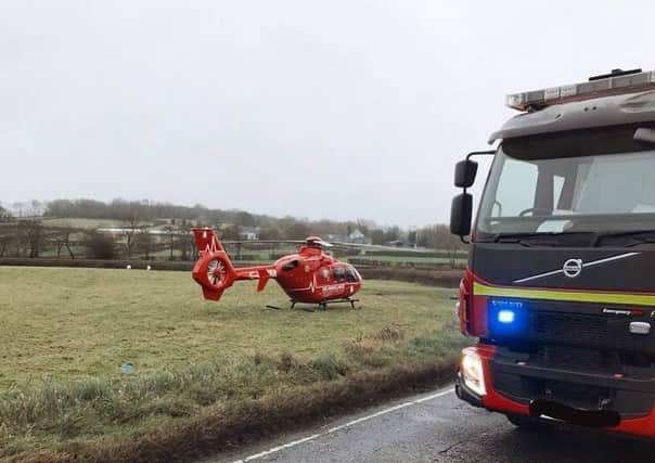 The Air Ambulance was tasked to the scene.