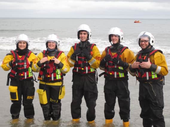 Larne crew members who assisted with safety cover for the event