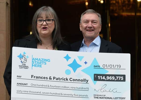 PACEMAKER BELFAST  04/01/2019
Patrick and Frances Connolly from Moira, Co Armagh the Northern Ireland couple who have just stopped Â£114 million in last weeks bumper EuroMillions Draw.
The New Years Day draw saw the couple scoop the 4th biggest lotto win in the UK.
Photo Colm Lenaghan/Pacemaker Press