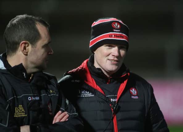 Derry manager Damian McErlain. (INPHO/Lorcan Doherty)