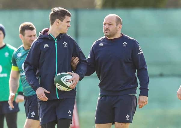Jonathan Sexton and Rory Best