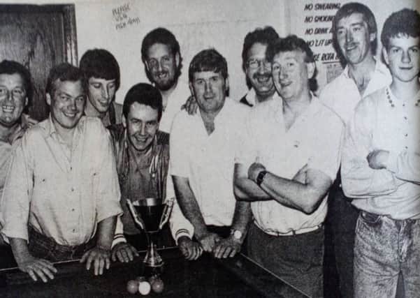 Ballyboley Inn, winners of the Billy Liddle Cup pool competition, 1989.