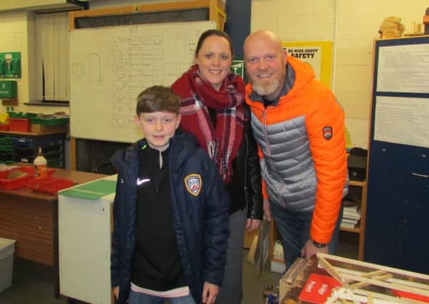 A family enjoying the open night at North Coast Integrated College.