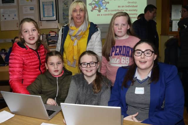 Learning more about IT skills at St Killian's College.