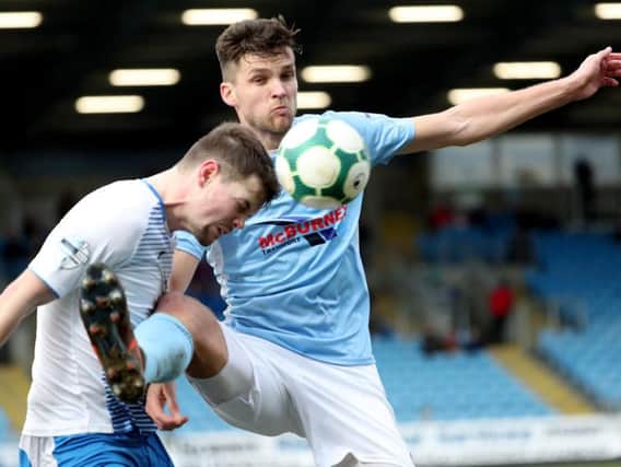 Action from Ballymena United against Ards