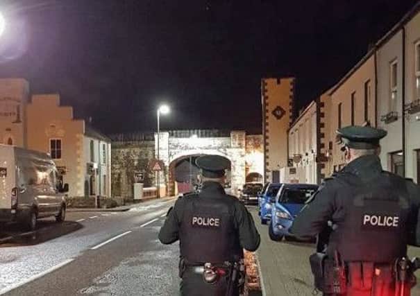 PSNI officers on patrol in Carnlough.
