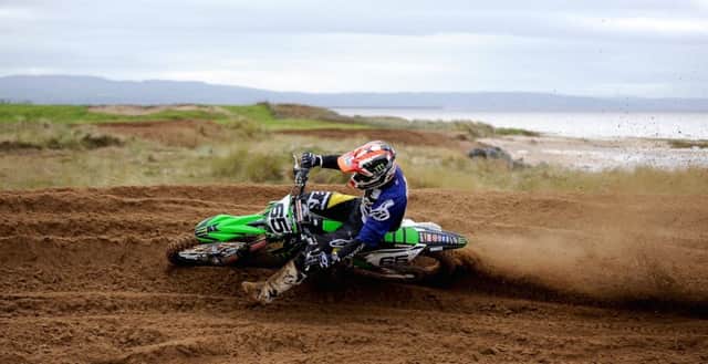 Jonathan Rea in action at Magilligan MX track