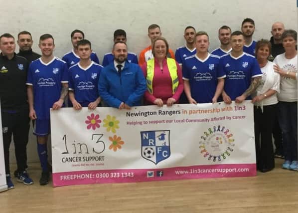 Newington Rangers selected 1 in 3 Cancer Support as their new charity partner.