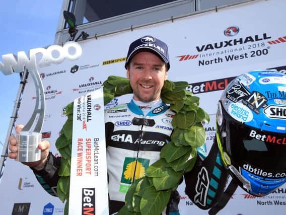 Alastair Seeley won both Supersport races and clinched a Superstock victory at the North West 200 in 2018 for a superb treble.