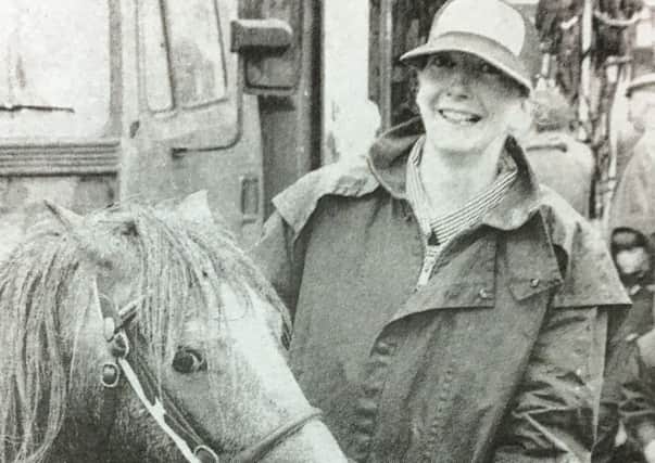Claire Murphy and pony Grey Bones at Dromore Horse Fair in 1995.