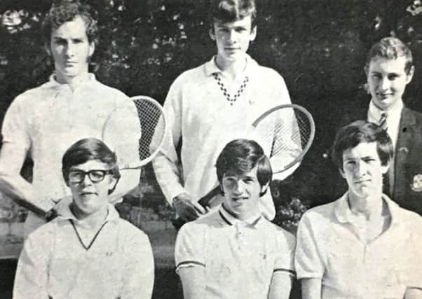 Friends School Senior Boys tennis team who finished runner up in the Ulster Schools Cup in 1970.