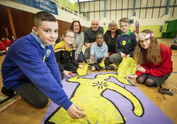 Dyllon Adams, St Mary's On The Hill,  Aoibh Woods, Gaelscoil Éanna, Julianne Skillen, Community Arts Partnership, Gerard, Clanmil, Crystal Mukwada, Glengormley Controlled Integrated PS, Sally Young, lead artist, Jacob Clements, Mossgrove PS and Ruby Clements, Carnmoney PS.