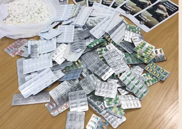 The drugs which were deposited in disposal bins in Newtownabbey,