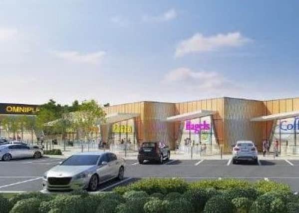 An artist's impression of the new cinema and eateries.
