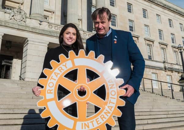 James Sexton from Newbridge took part in Rotary Ireland's Youth Leadership Development Competition which saw him win the experience of a lifetime where he travelled to Strasbourg along with 24 of their peers from across Ireland and over 600 students from the rest of Europe to debate on the issues of today at the EU Parliament. Holly is pictured with William Cross Incoming District Governor for Rotary Ireland. For further information please visit www.Rotary.ie