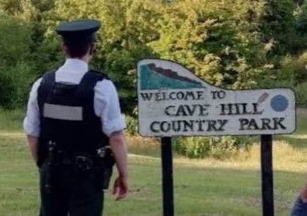 Police responded to reports of disorder at the Cave Hill Country Park.