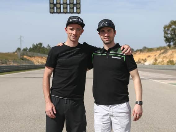 Graeme Irwin (right) with his brother Glenn at Monteblanco in Spain.