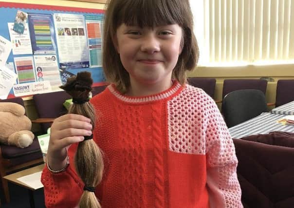Abbie Hill has donated her hair to the Little Princess Trust.