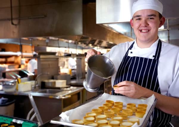 James Blair, professional cookery apprentice at the Galgorm Resort &amp; Spa Hotel and Northern
Regional College
