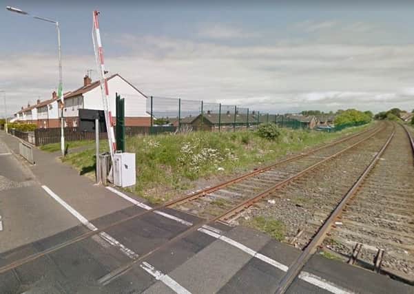 The railway line at Lake Street, Lurgan. Pic by Google