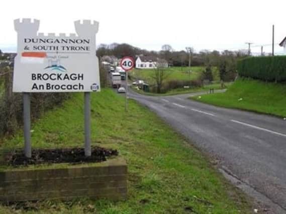 Several vehicles were stopped at Brocagh near the shores of Lough Neagh