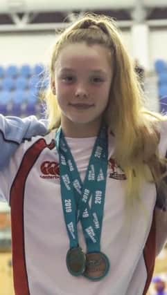 Katie MacFarlane won Silver and Gold medals.