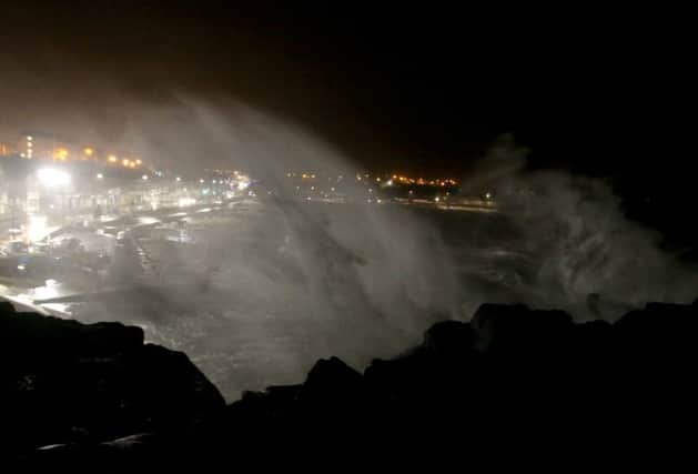 Storm Gareth attacks Portstewart, as the crescent area takes the brunt of it at ten O clock on Tuedsay evening